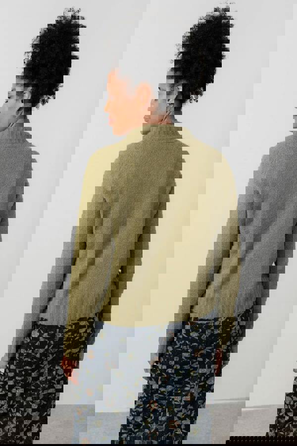 Lily & Me Woodchester V-Neck Boxy Knit Jumper Moss