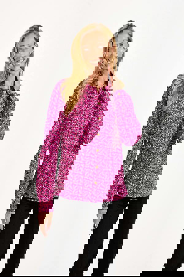 Leaf Print Cotton Shirt