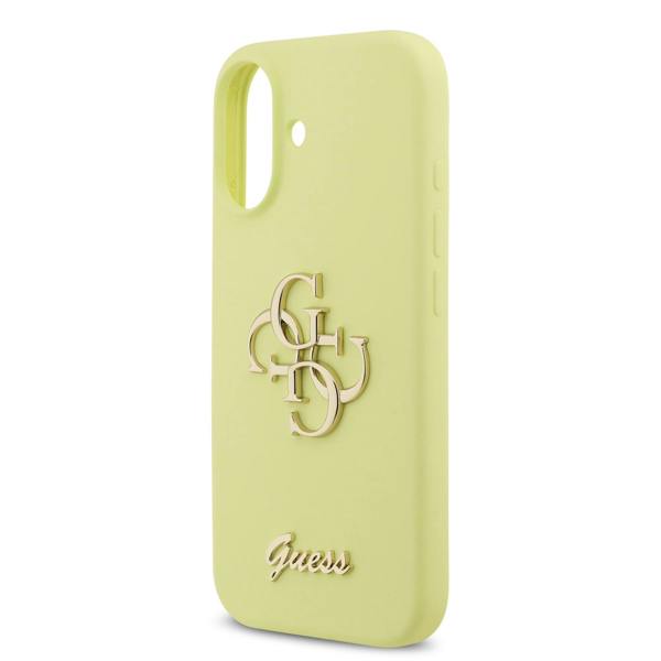 Guess Liquid Silicone 4G Metal Logo Case for iPhone 17 6.3" Yellow - GUHCP17SSC4GLMY