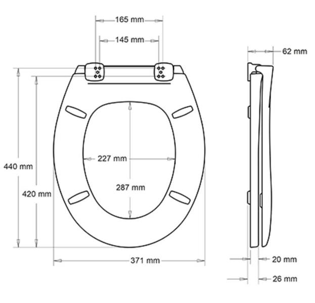Bemis Standard Oval White Toilet Seat