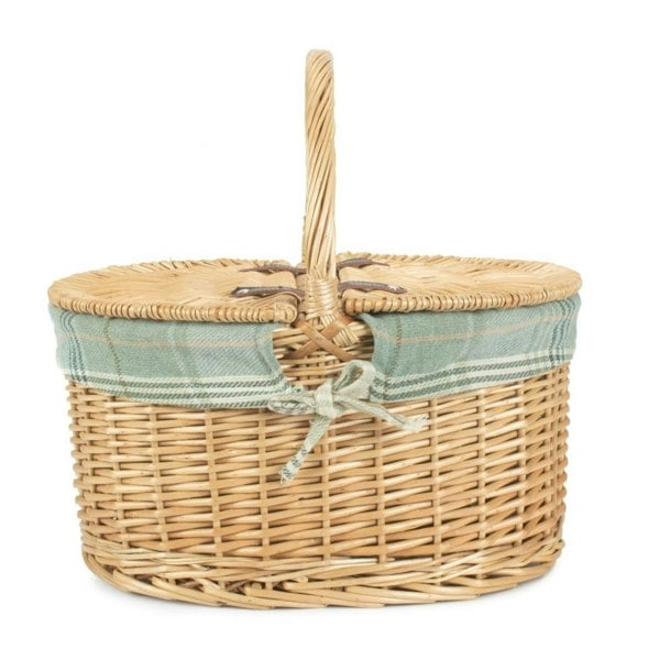 Buff Oval Picnic Basket
