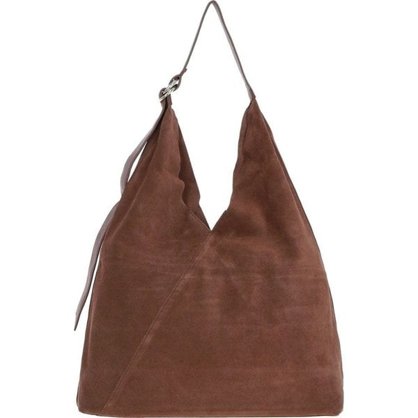 'Tocco di Lusso' Leather Suede Bag Brown: LB-6354