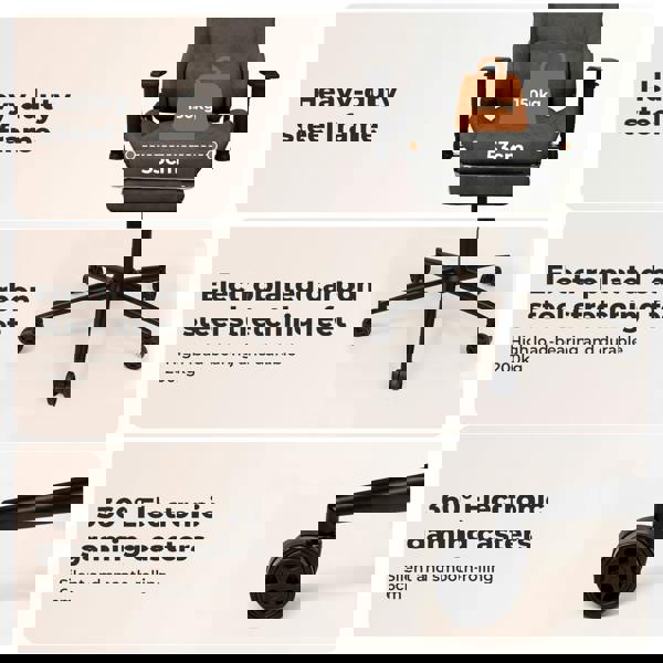 Levede Ergonomic Office Chair 165° Reclining Executive Chair Spring Foam Cushion