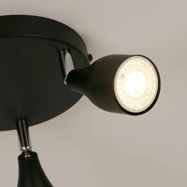 Lighting Collection 3 light Spotlight  - Black