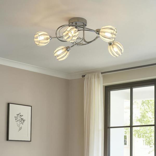 Pagazzi Lighting Isha 5 Light Semi Flush Ceiling Light