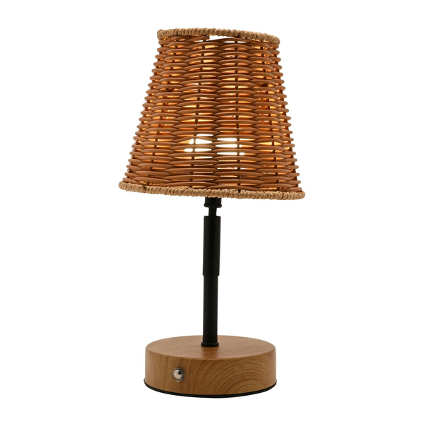Hestia Wicker LED Rechargeable Touch Lamp
