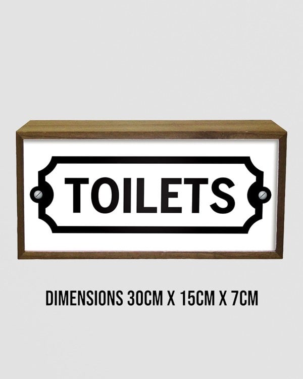 Light Box Toilet Sign – LED Restroom Indicator with Style