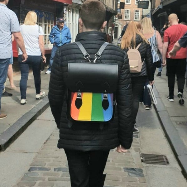 Zatchels Handmade Leather City Backpack - Pride