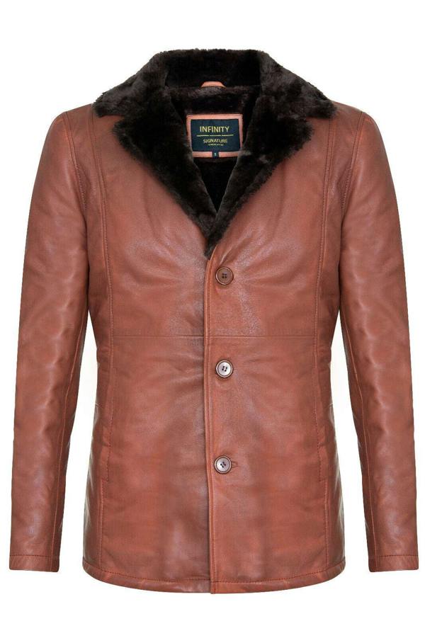 Infinity Leather Men's Reefer Leather Blazer Jacket`- Pablo