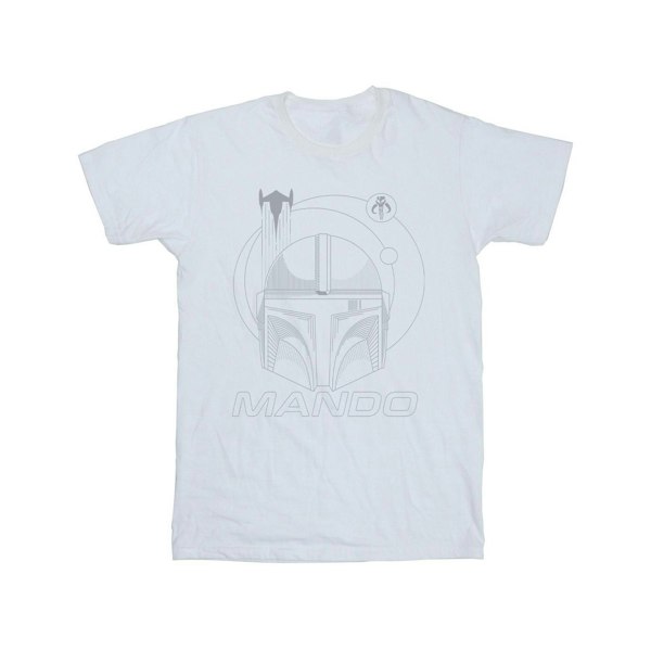 Star Wars Boys The Mandalorian Rings Helmet T-Shirt - White