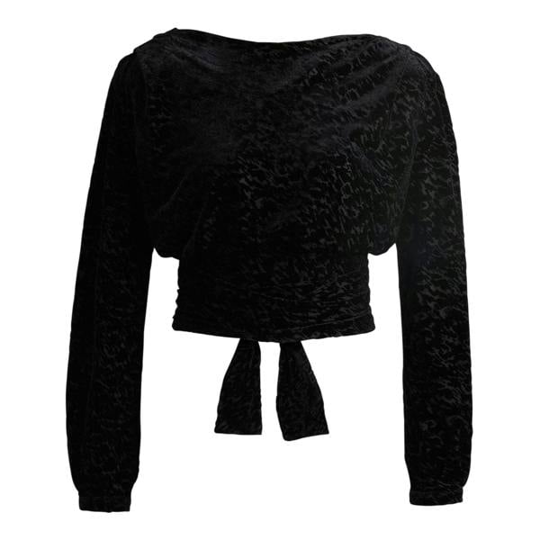 Boss Womens/Ladies Edevory Devore Wrap Top - Black - 