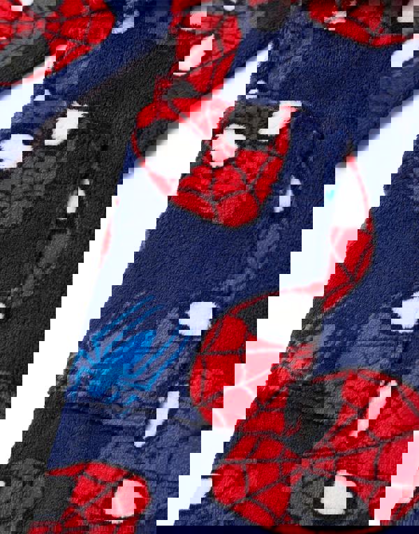 Spiderman Boys Red Character AOP Hooded Bathrobe