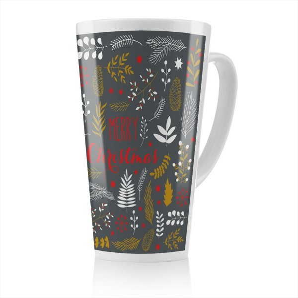 Benjamin Tate Design Merry Christmas Lettering Dining Latte Mug