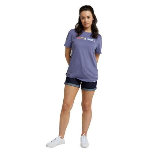 Animal Womens Leena Organic Cotton Boxy T-Shirt - Purple
