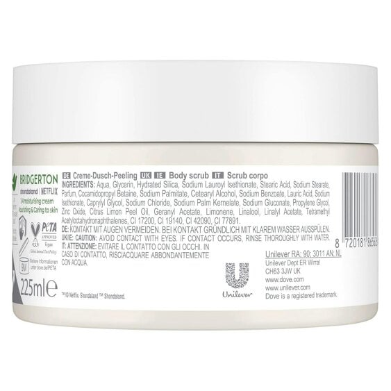 Dove Bridgerton Body Scrub - Love & Meadows Exfoliator Scrub 225ml