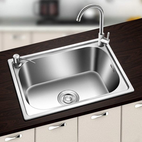 Stainless Steel Kitchen Sink Single Bowl Catering Sink Kitchen Sinks Living and Home 1