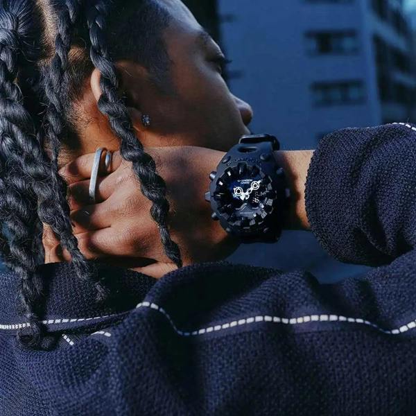 Casio Mens G-Shock Cool Eyes Black Dual Display Watch GA-V01-1AER