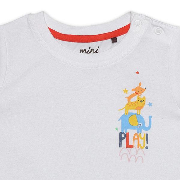 Mini Cuddles Baby Boys 3pk Printed & Striped T-Shirts, Multicolour