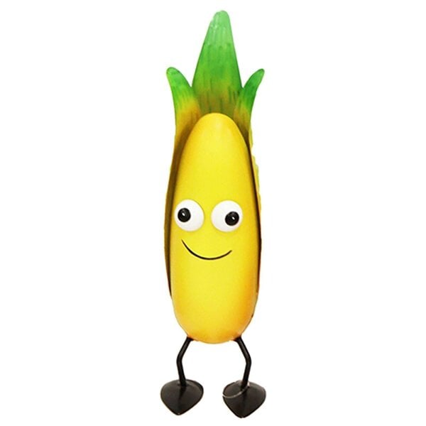 EDH Door Hardware Metal Corn Veggie Patch Pal – 25.5 x 7.5 x 7 CM | Fun & Whimsical Metal Garden Ornament | Outdoor Corn Decor