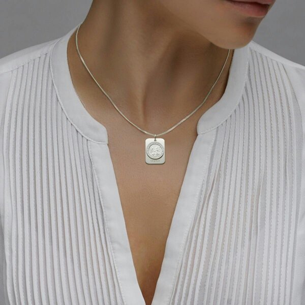 Christopher James of London Sterling Silver St Francis Pendant With Personalised Concealed Prayer Tag and Optional Engraving