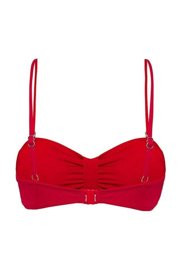WOVCOR Ruched Strapless Covered Bikini Top