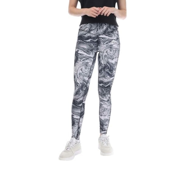 Adidas Womens Hyperglam Marble High Rise Leggings - Black