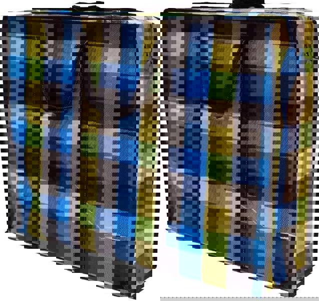 KAV Random Coloured Laundry Shopping Bags - Strong Reusable Waterproof Storage Bag with Zipper & Handle for Travel, Moving, Packing Cloths (50 x 35cm)