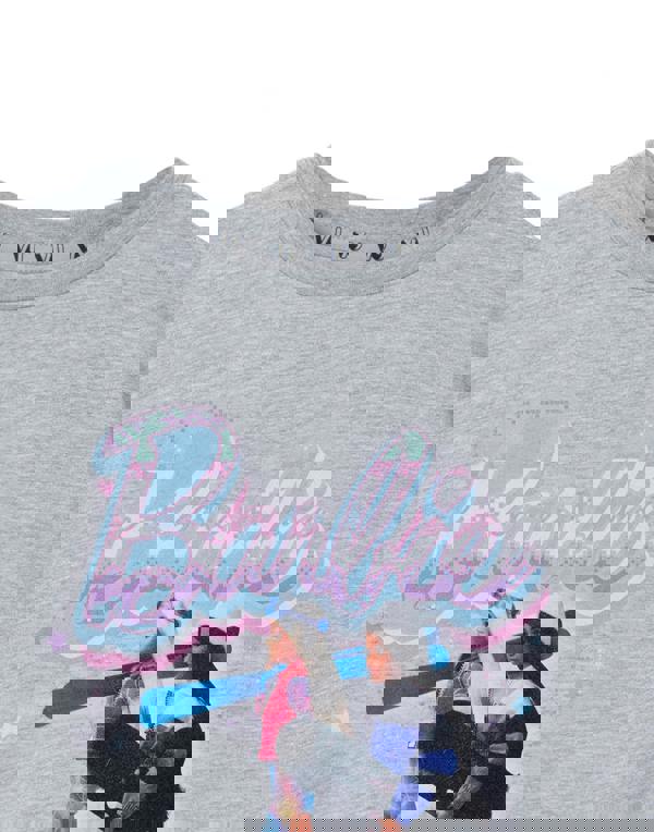 Barbie Girls Grey Merry & Bright Short Sleeved T-Shirt
