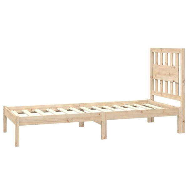 Berkfield Bed Frame Solid Wood Pine 75x190 cm Small Single