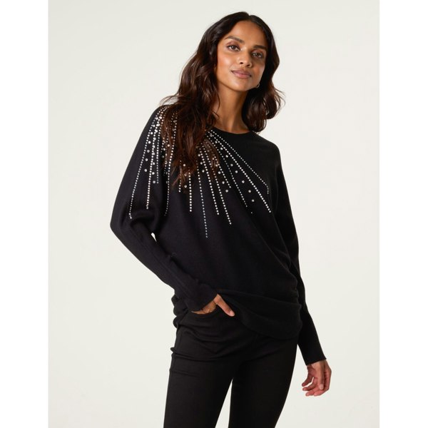 Blue Vanilla Jumper With Shoulder Embellishment