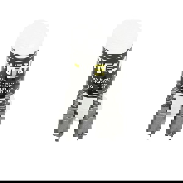 T-Mech Mortice Jig set featuring two durable steel cutters and a protective storage container, ideal for precise woodworking tasks