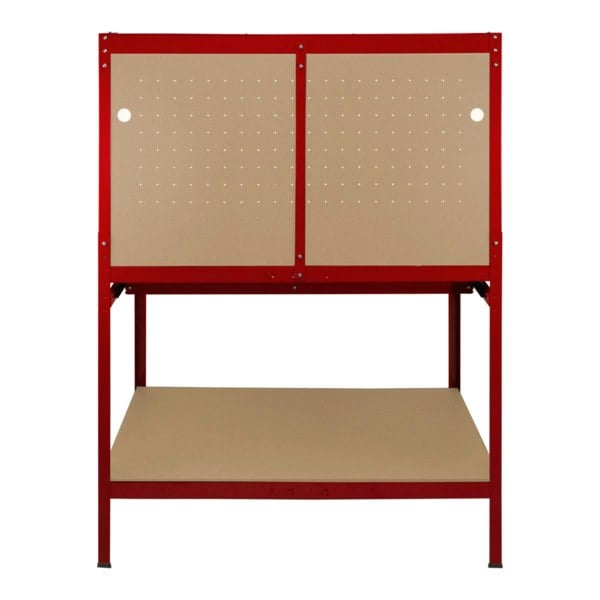 Monster Racking Workbench with Pegboard, Drawer & Light – Red