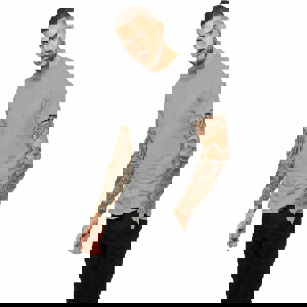 Enzo Mens Crew Neck T-Shirt - Grey