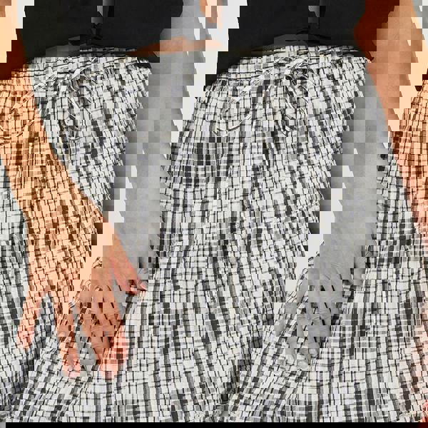 Brave Soul Brown Check Tiered Maxi Skirt - Brown Image 4