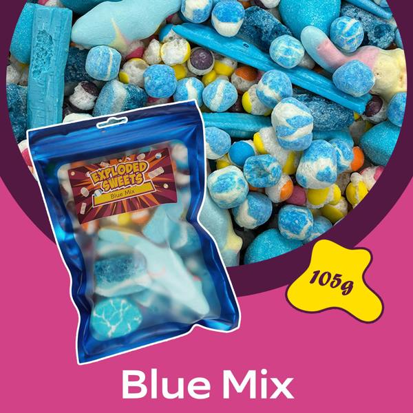 Exploded Sweets Blue Mix | Exploded Sweets | Freeze Dried Sweets UK