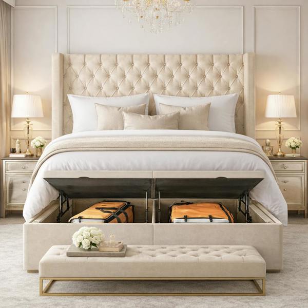 Great British Beds Topaz Winged Divan Ottoman Bed