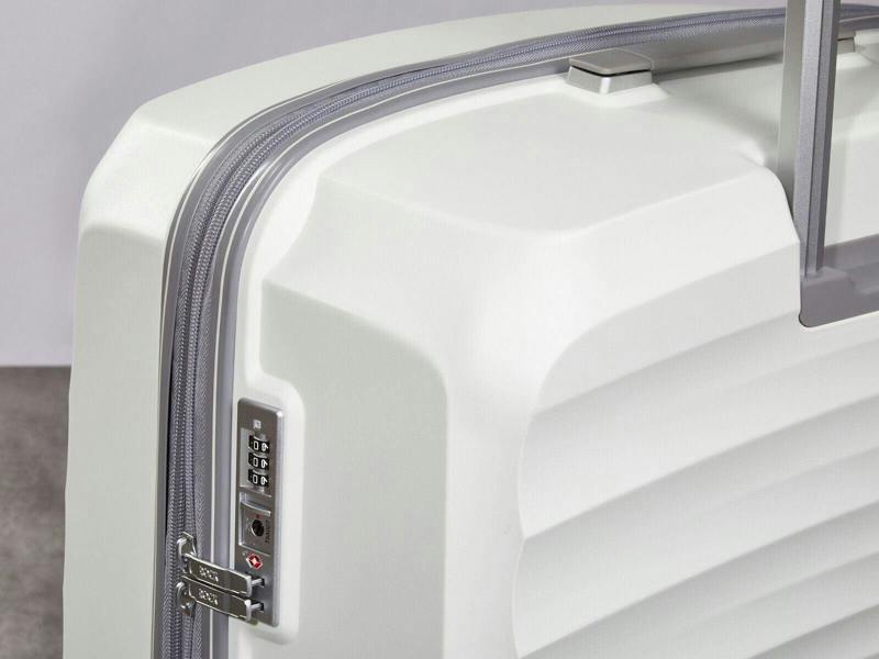Rock Luggage Hard Shell Classic Suitcase 8 Wheel Cabin Luggage Trolley Travel Bag