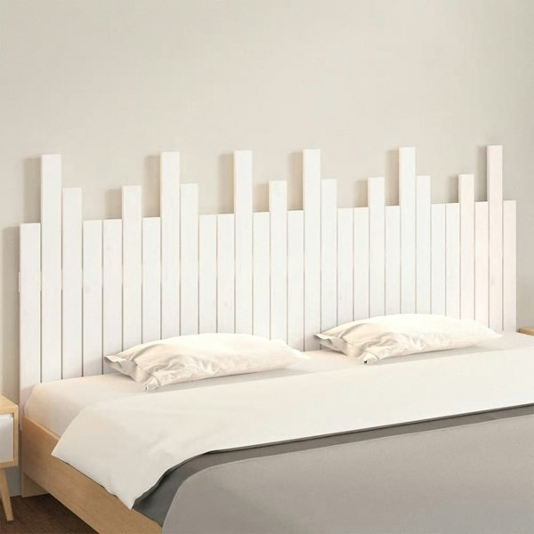 Berkfield Wall Headboard White 185x3x80 cm Solid Wood Pine