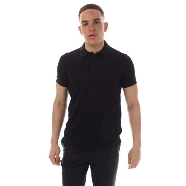 Tom Ford Mens Pique Tennis Polo Shirt - Black - 
