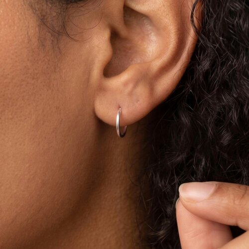 Spero London Sterling Silver Essential Hoop Earrings
