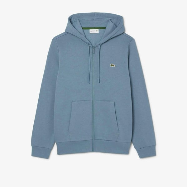 Lacoste Mens Fleece Full Zip Hoodie - Blue