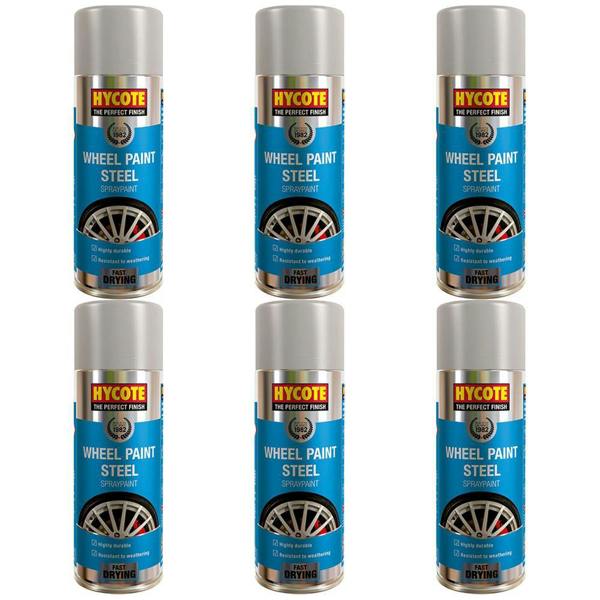 Hycote 6X Hycote Wheel Paint Steel Spray Paint 400ml