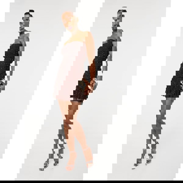 Pink Vanilla Diamante Ruffle Mini Dress