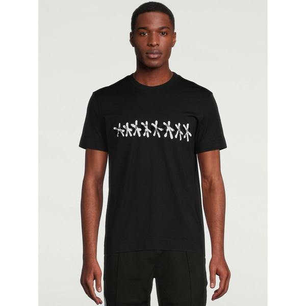 Givenchy Tag Effect Slim Fit T-Shirt   in  Black