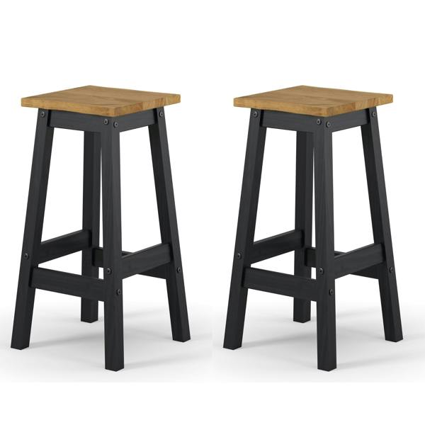 Core Products Pair of Corona Live-Edge High Breakfast Stools, Set of 2