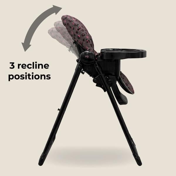 My Babiie MBHC8 Premium Highchair - Hot Pink Leopard