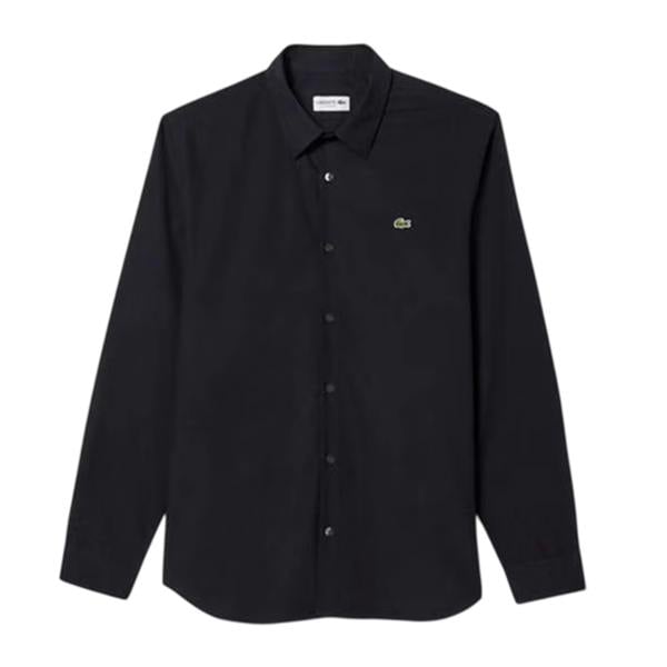 Lacoste Mens Oxford Long-Sleeved Shirt - Black - 