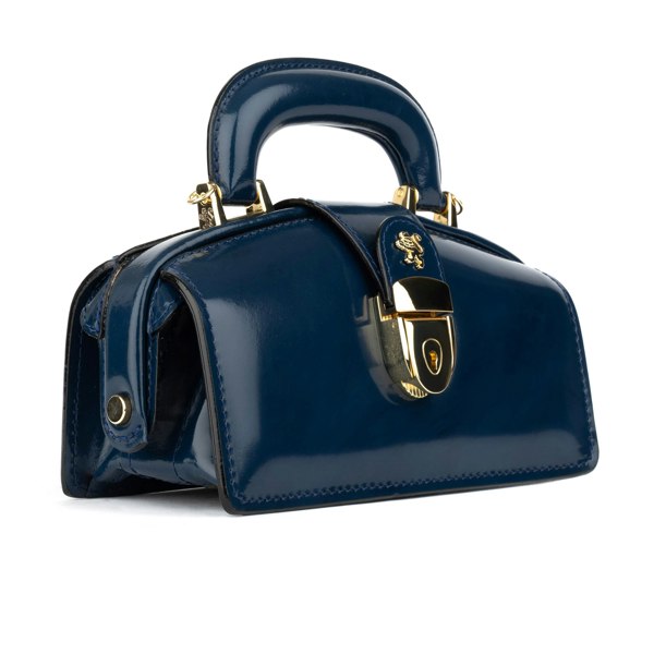 Embassy London Gazelle Mini - Navy - Women’s mini leather top handle & crossbody bag