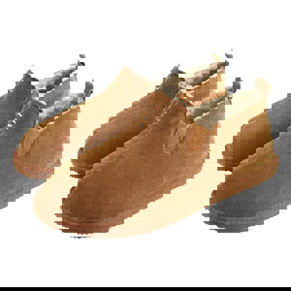 Eastern Counties Leather Mens David Suede Hard Sole Slipper Boots - Chestnut