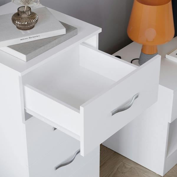 Vida Designs Riano 5 Drawer Narrow Chest, Black